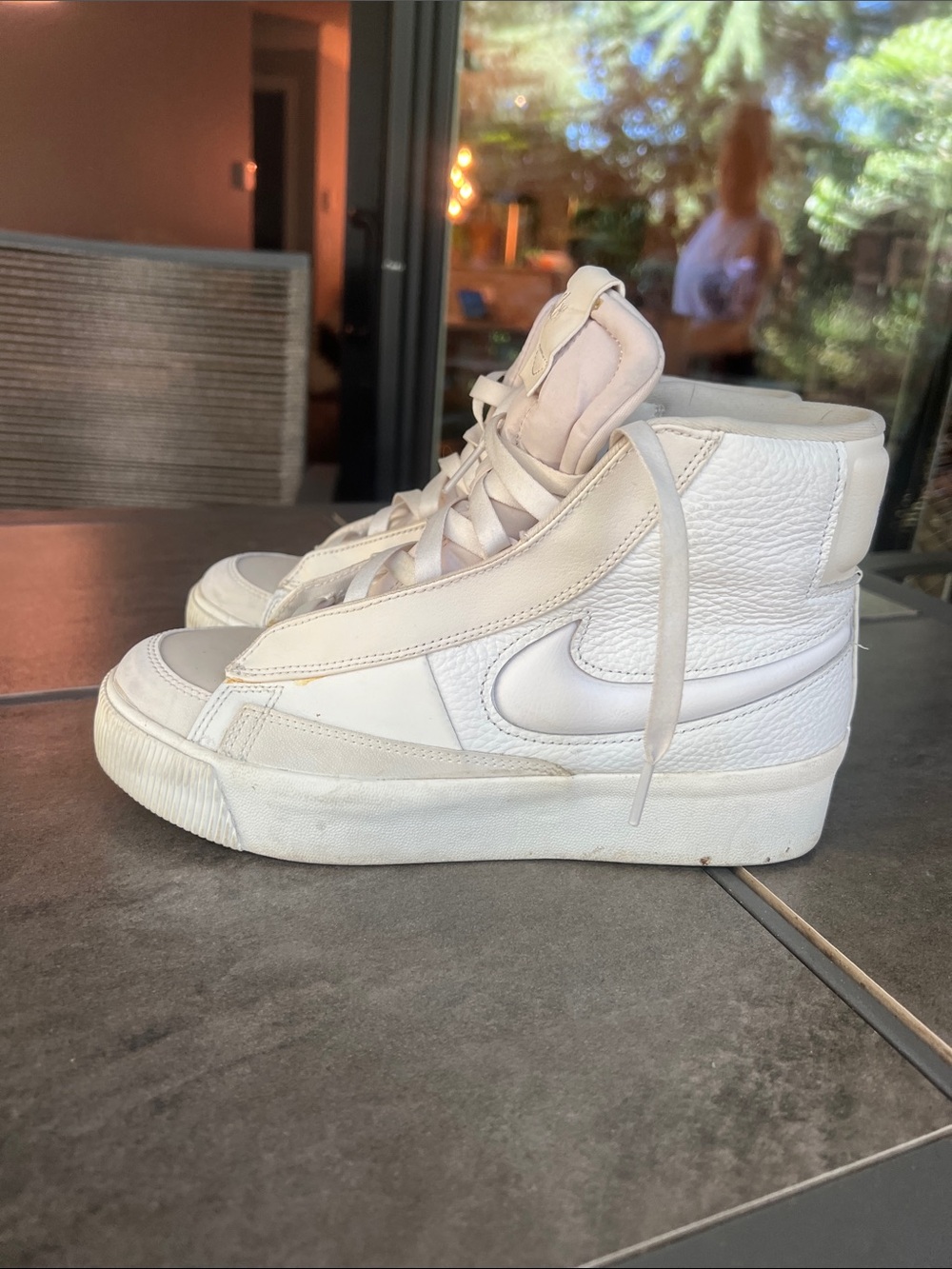 Nike High-Top Sneakers- White